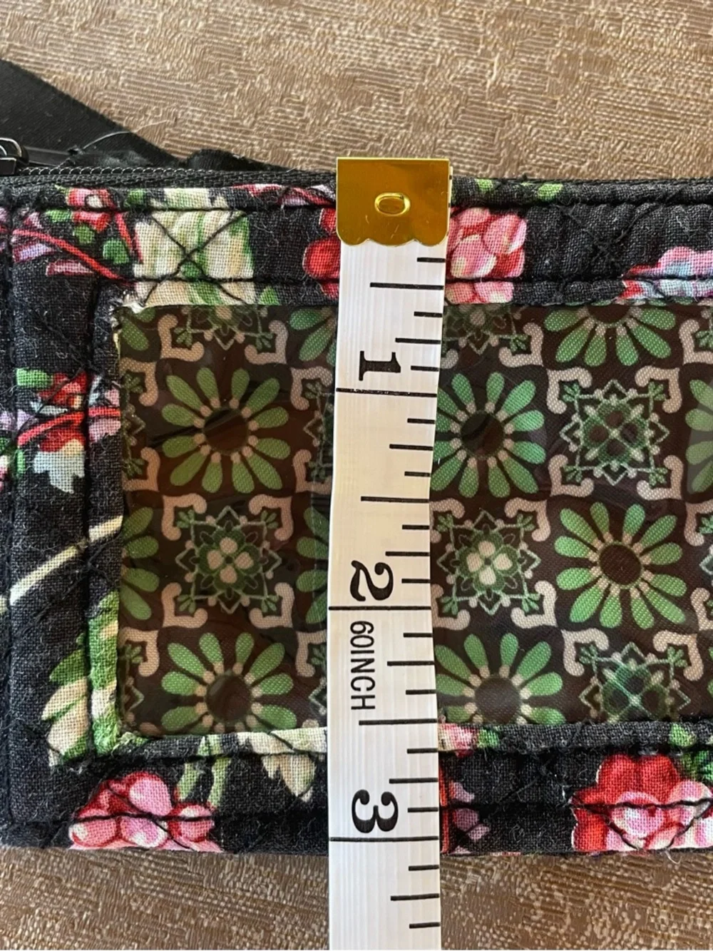 Vera Bradley Zip ID Case Lanyard Winter Berry Floral Cottagecore Coastal Granny - Picture 9 of 9